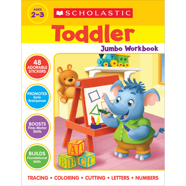 SCHOLASTIC TEACHER RESOURCES 9781338739350 Scholastic Toddler Jumbo Workbook, Preschool