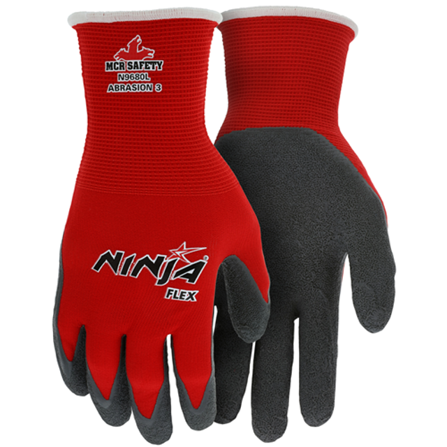 MCR Safety N9680XL Ninja Flex, 15 Ga, Latex Coat-Red Nylon MCR Safety N9680XL Ninja Flex, 15 Ga, Latex Coat-Red Nylon