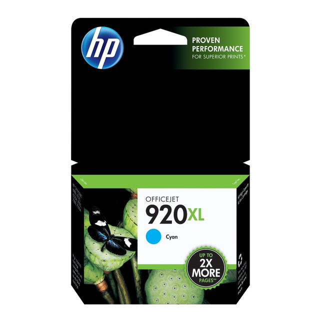 HP INC. CD972AN HP 920XL Cyan High-Yield Ink Cartridge, CD972AN