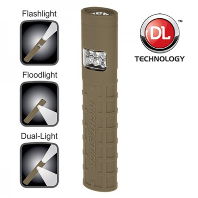 Nightstick NSP-1400T Dual-Switch Dual-Light Flashlight - 2 AAA