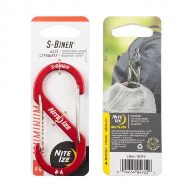 Nite-Ize SBA4-10-R6 S-Biner Aluminum Dual Carabiner