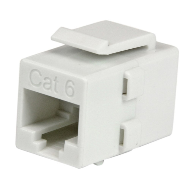 STARTECH.COM C6KEYCOUPLWH  White Cat 6 RJ45 Keystone Jack Network Coupler - F/F - Join two Cat6 patch cables together to make a longer cable - RJ45 Coupler - RJ45 Keystone Jack - Cat6 Network Coupler