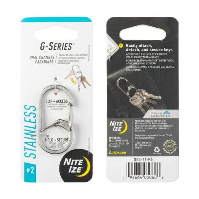 Nite-Ize GS2-11-R6 G-Series Dual Chamber Carabiner Nite-Ize GS2-11-R6 G-Series Dual Chamber Carabiner