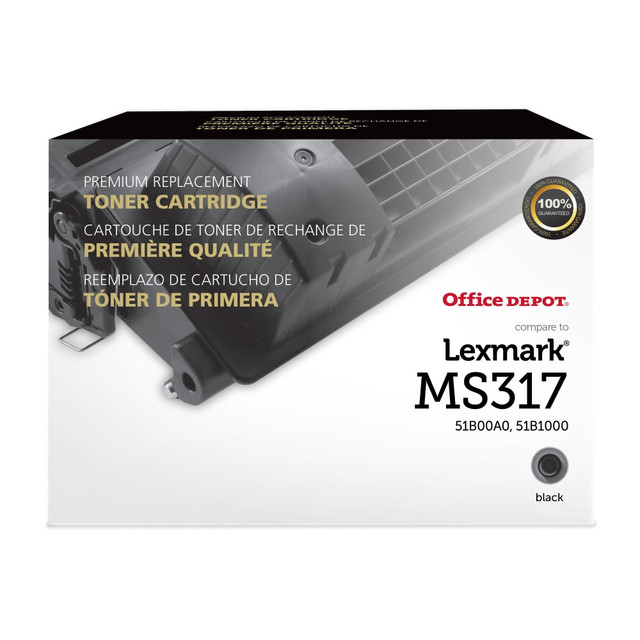 CLOVER TECHNOLOGIES GROUP, LLC 201203P Office Depot Remanufactured Black Toner Cartridge Replacement For Lexmark MS317, ODMS317