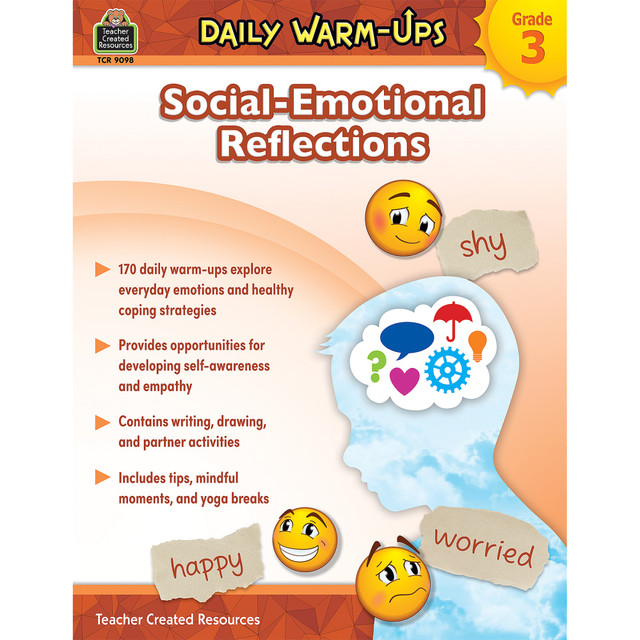 TEACHER CREATED RESOURCES INC. TCR9098 Teacher Created Resources Daily Warm-Ups: Social-Emotional Reflections, 3rd Grade