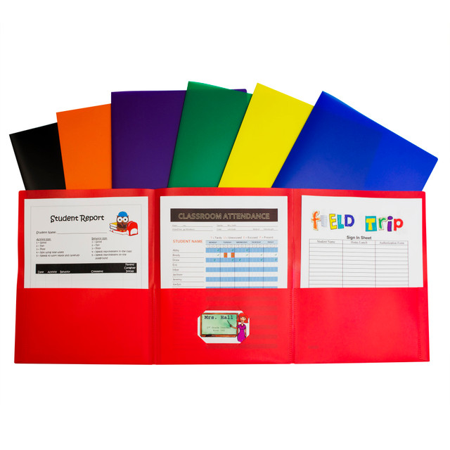 C-LINE PRODUCTS, INC. 33940 C-Line 3-Pocket Poly Portfolios, Letter Size, Assorted Colors, Pack Of 24 Portfolios C-LINE PRODUCTS, INC. 33940 C-Line 3-Pocket Poly Portfolios, Letter Size, Assorted Colors, Pack Of 24 Portfolios
