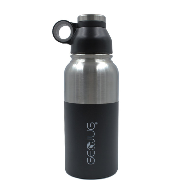 BRENTWOOD APPLIANCES, INC. G-1040BK Brentwood GeoJug Vacuum-Insulated Water Bottle, 40 Oz, Black BRENTWOOD APPLIANCES, INC. G-1040BK Brentwood GeoJug Vacuum-Insulated Water Bottle, 40 Oz, Black