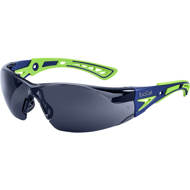 Bolle 40257 RUSH+ SAFETY SPECTACLES PC SMOKE PLATINUM PC TPR RIMLESS Bolle 40257 RUSH+ SAFETY SPECTACLES PC SMOKE PLATINUM PC TPR RIMLESS