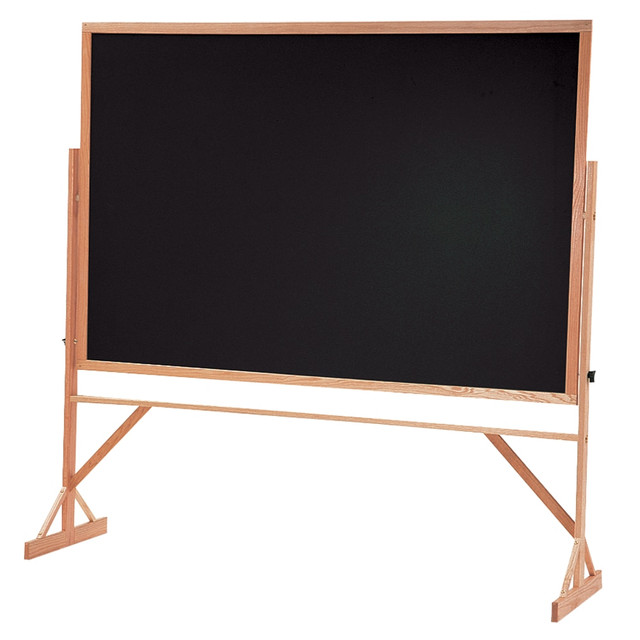 ACCO BRANDS USA, LLC Quartet WTR406-810  Reversible Easel Black Chalkboard, 48in x 72in, Oak Hardwood Frame