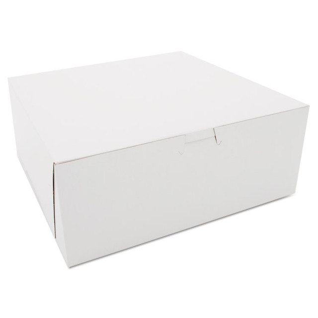 SOUTHERN CHAMPION TRAY SCT® 0973 White One-Piece Non-Window Bakery Boxes, 10 x 10 x 4, White, Paper, 100/Carton