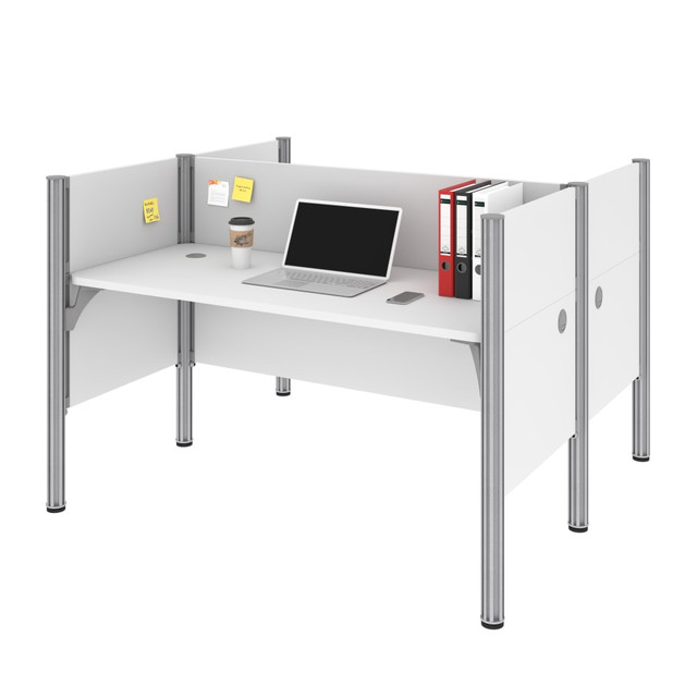 BESTAR INC. 100870C-17 Bestar Pro-Biz 63inW Computer Desk Office Cubicles With Low Privacy Panels, White