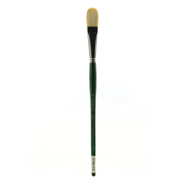 KOH-I-NOOR RAPIDOGRAPH, INC. 1271T.12 Grumbacher Gainsborough Oil And Acrylic Paint Brush, Size 12, Filbert Bristle, Hog Hair, Green KOH-I-NOOR RAPIDOGRAPH, INC. 1271T.12 Grumbacher Gainsborough Oil And Acrylic Paint Brush, Size 12, Filbert Bristle, Hog Hair, Green