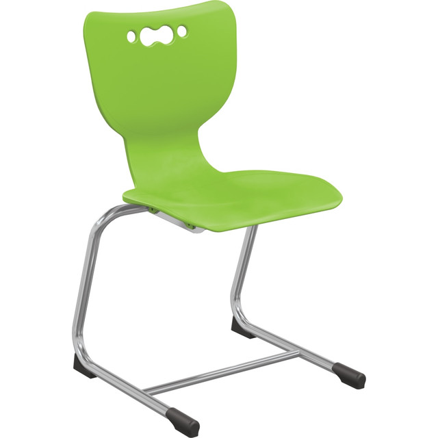 MOORECO INC 53218-1-GREEN-NA-CH MooreCo Hierarchy Armless Cantilever Chair, 18in Seat Height, Green