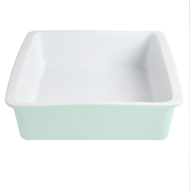 GIBSON OVERSEAS INC. 995116565M Martha Stewart Stoneware Baker Dish, 8-1/4in x 8in, Mint GIBSON OVERSEAS INC. 995116565M Martha Stewart Stoneware Baker Dish, 8-1/4in x 8in, Mint
