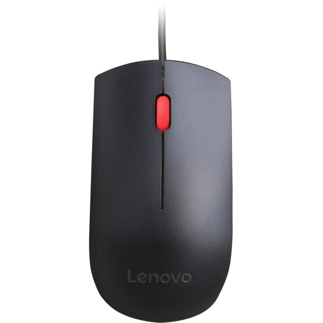 LENOVO, INC. Lenovo 4Y50R20863  Essential USB Mouse - Optical - Cable - Black - 1 Pack - USB - 1600 dpi - Scroll Wheel - 3 Button(s) - Symmetrical