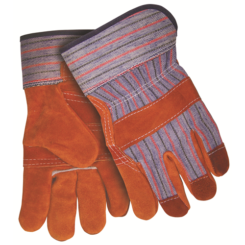MCR Safety 1455R Russet Color Lthr Palm W/Rubberizd Cuff