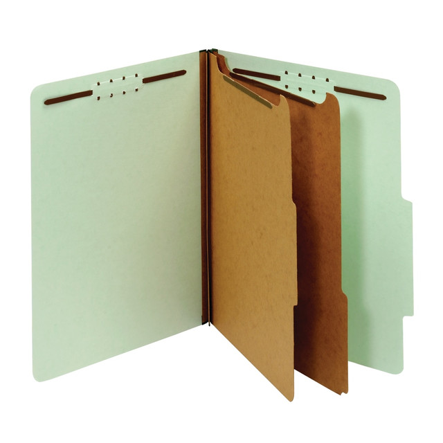 OFFICE DEPOT OD24076R  Brand Pressboard Classification Folders With Fasteners, Letter Size (8-1/2in x 11in), 2-1/2in Expansion, Green, Box Of 10