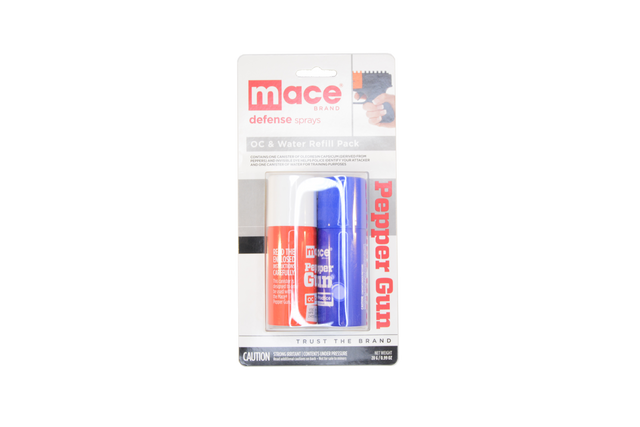 MACE 80822 Pepper Gun Water and OC Refill Cartridges - 2 Pack