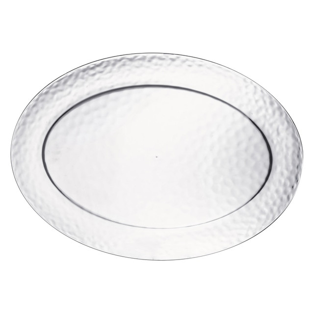 AMSCAN CO INC 430569.86 Amscan Premium Plastic Oval Platters, 20-1/2in x 14-1/2in, Clear, Pack Of 2 Platters