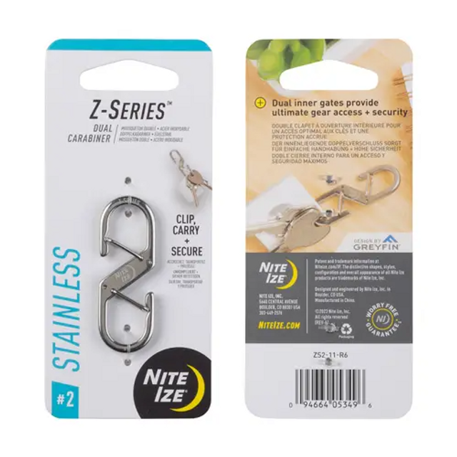 Nite-Ize ZS2-11-R6 Z-Series Dual Carabiner Nite-Ize ZS2-11-R6 Z-Series Dual Carabiner