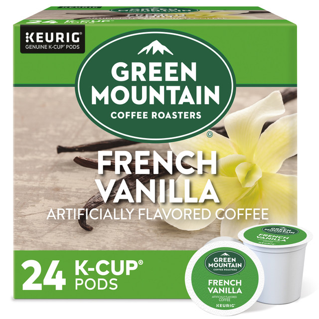 GREEN MOUNTAIN COFFEE ROASTERS, INC. 6732 Green Mountain Coffee Single-Serve Coffee K-Cup Pods, French Vanilla, Carton Of 24 GREEN MOUNTAIN COFFEE ROASTERS, INC. 6732 Green Mountain Coffee Single-Serve Coffee K-Cup Pods, French Vanilla, Carton Of 24