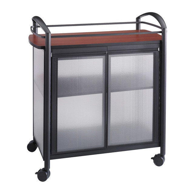 SAFCO PRODUCTS CO 8966BL Safco Impromptu Refreshment Cart, 36 1/2inH x 34inW x 21 1/4inD, Black SAFCO PRODUCTS CO 8966BL Safco Impromptu Refreshment Cart, 36 1/2inH x 34inW x 21 1/4inD, Black