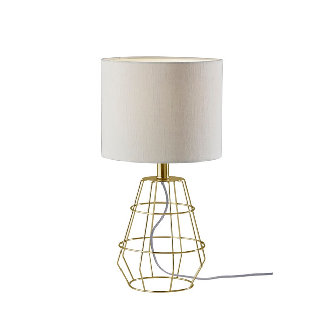 ADESSO INC SL1153-21 Adesso Simplee Victor Table Lamp, 19inH, Antique Brass/Off-White