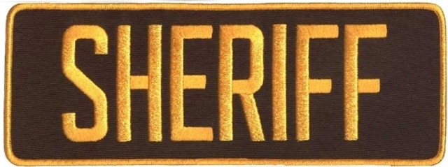 Hero's Pride 5262 SHERIFF Back Patch - Gold/Brown - 11''x4''