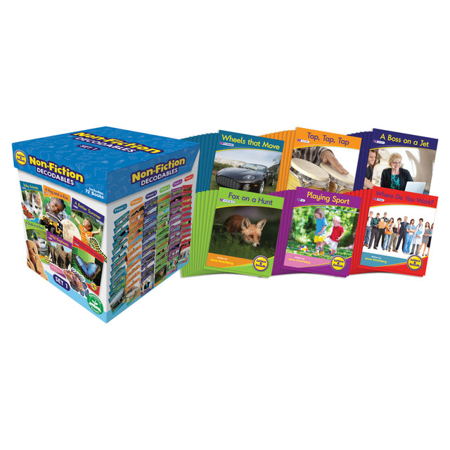 JUNIOR LEARNING, INC. JRLBB127 Beanstalk Books Letters & Sounds Non-Fiction Decodables Boxed Set, Set 1 JUNIOR LEARNING, INC. JRLBB127 Beanstalk Books Letters & Sounds Non-Fiction Decodables Boxed Set, Set 1