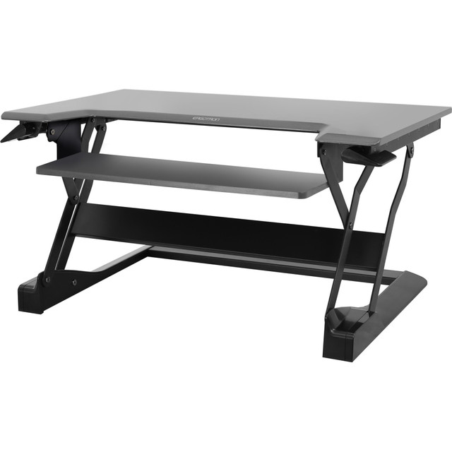 ERGOTRON 33-418-085  WorkFit-TL 38inW Sit-Stand Desk Converter With Adjustable Height, Dark Gray