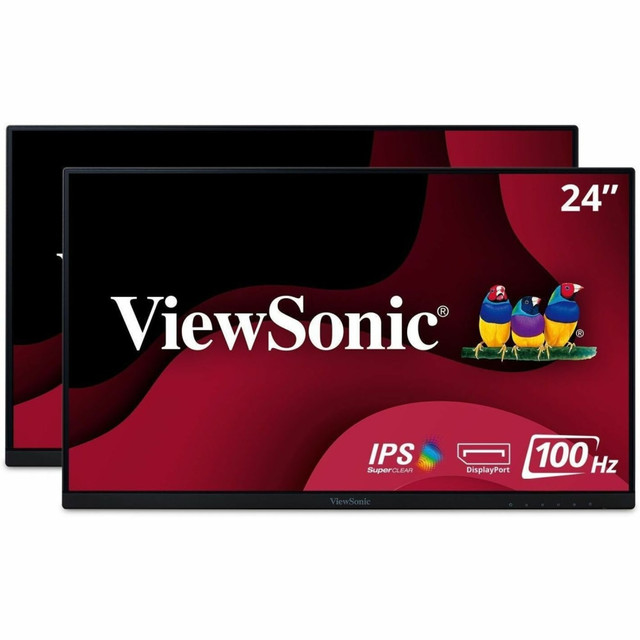 VIEWSONIC CORPORATION VA2456-MHD_H2 ViewSonic VA2456 24in 1080p IPS Head-Only Monitors, Set Of 2