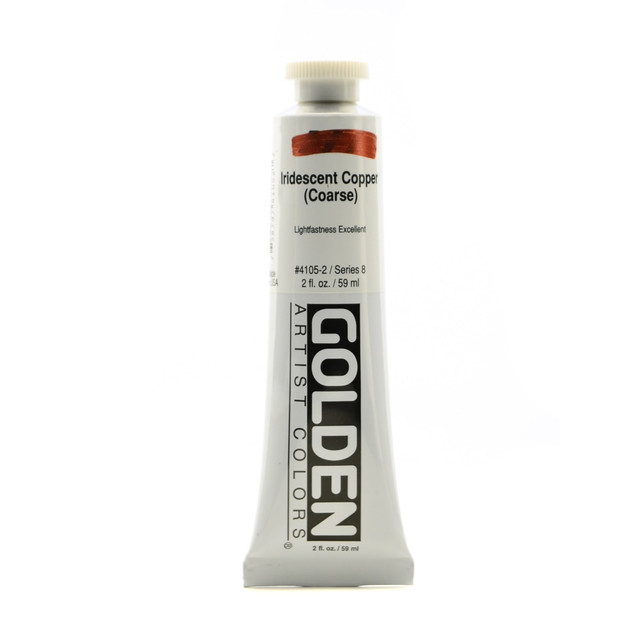 GOLDEN ARTIST COLORS, INC. Golden 4105-2  Acrylic Paint, Coarse, 2 Oz, Iridescent Copper