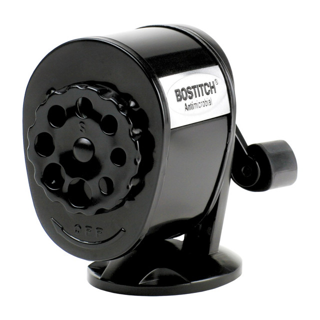BLACK & DECKER/INDUS. CONST. Bostitch MPS1-BLK  Metal Manual Pencil Sharpener With Antimicrobial Protection