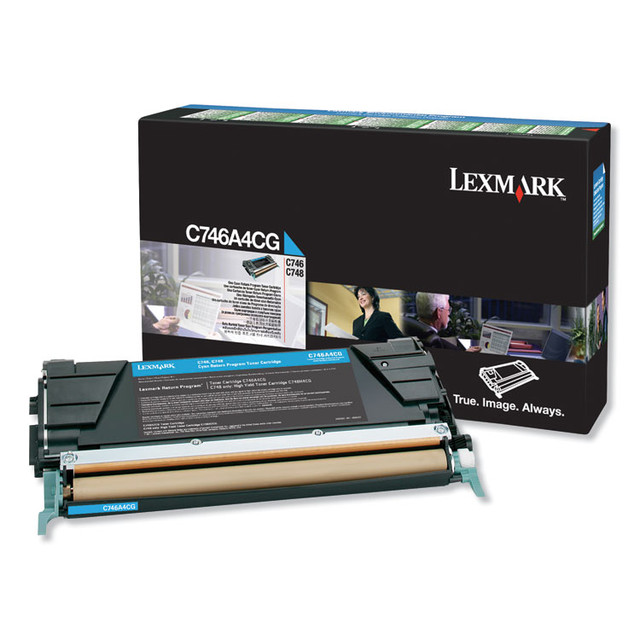 LEXMARK INT'L, INC. C746A4CG C746A4CG Return Program Toner, 7,000 Page-Yield, Cyan, TAA Compliant