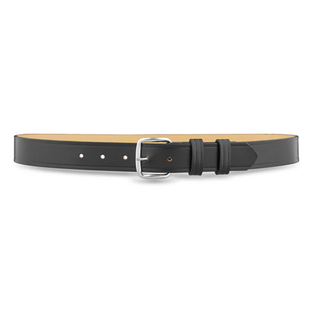 Dutyman 1411-58-9011 1-1/4"" Plain Leather Garrison Belt with Nickel Buckle