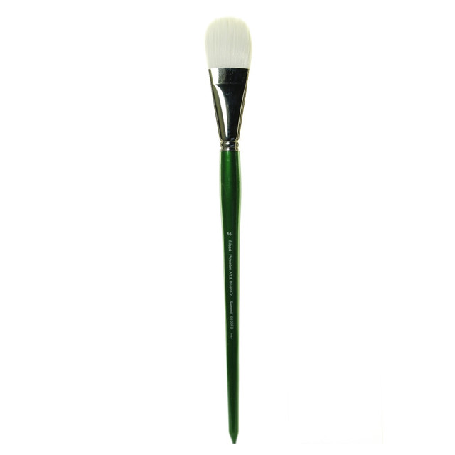 PRINCETON ARTIST BRUSH CO. 6100FB-16 Princeton Bristle Oil And Acrylic Paint Brush 6100, Size 16, Filbert Bristle, Syntheitc, Green