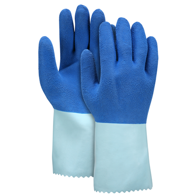 MCR Safety 6890XS Blue dbl dip latex 12 glove