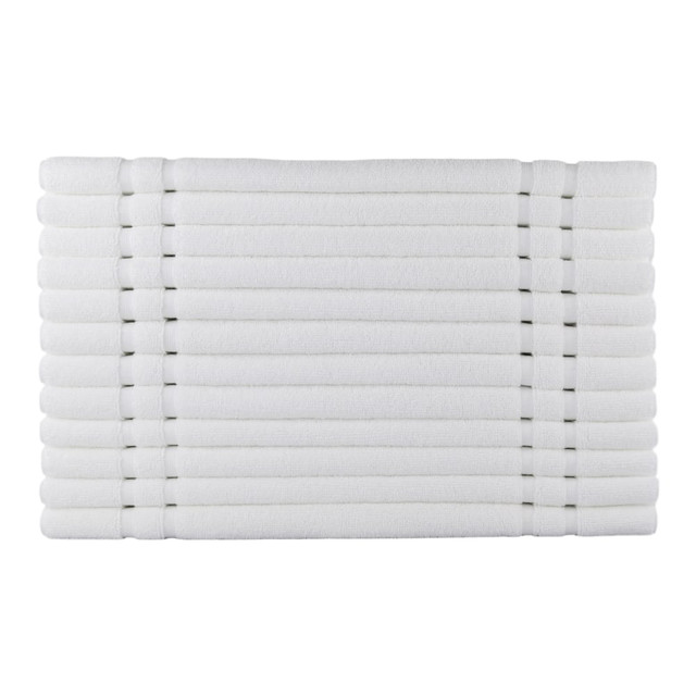 1888 MILLS, LLC 1888 Mills M547-U-WHT-1-6000  Crown Touch Bath Mats, 21in x 32in, White, Pack Of 60 Mats