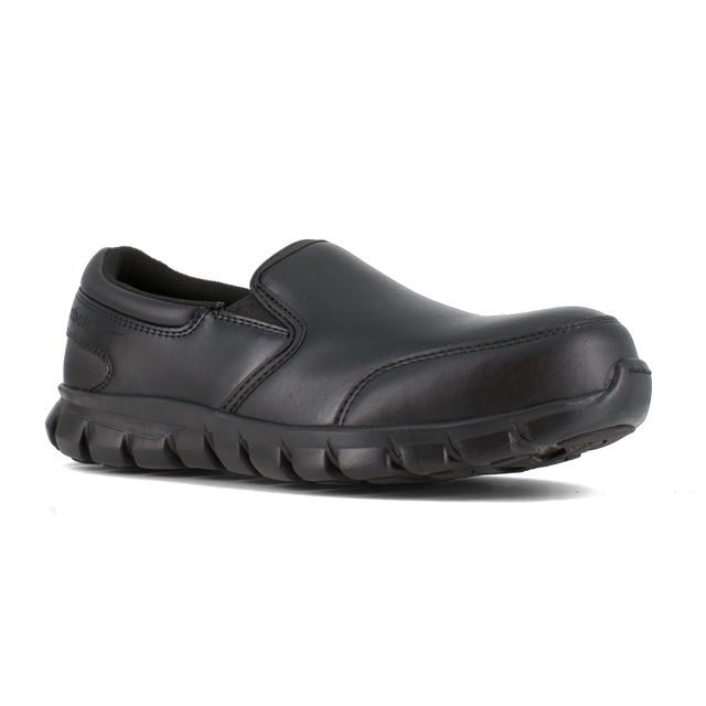 Reebok RB4036-W-03.0 Sublite Cushion Work Athletic Slip-On Shoe w/ Composite Toe - Black Reebok RB4036-W-03.0 Sublite Cushion Work Athletic Slip-On Shoe w/ Composite Toe - Black