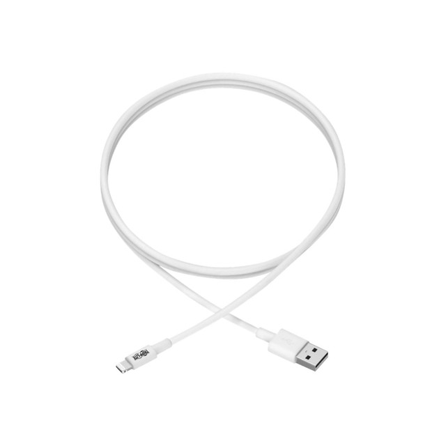 TRIPP LITE M100-003-WH Eaton Tripp Lite Series USB-A to Lightning Sync/Charge Cable (M/M) - MFi Certified, White, 3 ft. (0.9 m) - Data / power cable - USB male to Lightning male - 3.3 ft - white