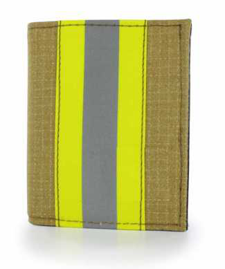 Perfect Fit 105-FF-GY Firefighter Gold Matrix Recessed Badge Wallet - 3.50''x4.50''