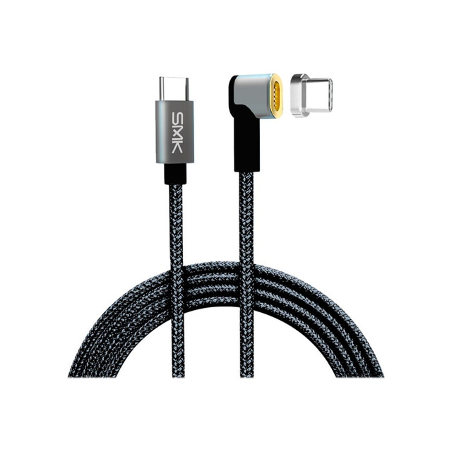 SMK-LINK VP7005  USB-C MagTech Charging Cable - For USB Type C Device - 5 V DC - Black - 6.50 ft Cord Length - Magnetic Charger / USB Type C