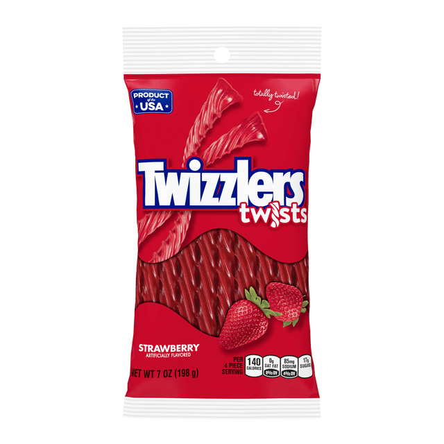 HERSHEY 54402 Twizzlers Strawberry Twists, 7 Oz, Case Of 12 Packs