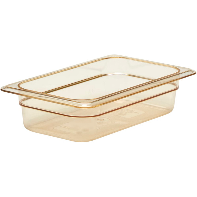 CAMBRO MFG. CO. 42HP150 Cambro H-Pan High-Heat GN 1/4 Food Pans, Amber, Pack Of 6 Pans