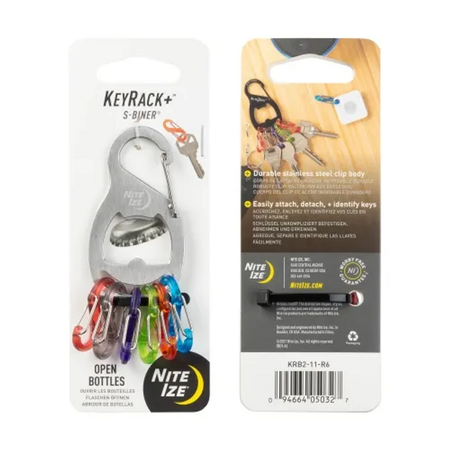 Nite-Ize KRB2-11-R6 KeyRack+ S-Biner - Stainless Steel Nite-Ize KRB2-11-R6 KeyRack+ S-Biner - Stainless Steel