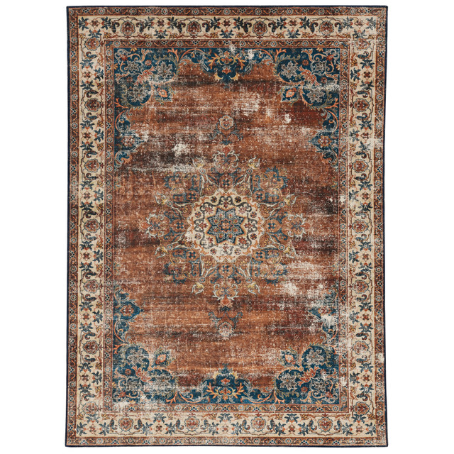 LINON HOME DECOR PRODUCTS, INC OD4659 Linon Washable Area Rug, 5ft x 7ft, Crispin Russet/Ivory LINON HOME DECOR PRODUCTS, INC OD4659 Linon Washable Area Rug, 5ft x 7ft, Crispin Russet/Ivory