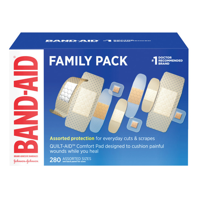 JOHNSON & JOHNSON CONSUMER INC JOJ4711 Band-aid Bandages, Adhesive, Assorted, Box Of 280 Bandages