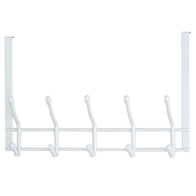 BETTER HOUSEWARE CORPORATION Better Houseware 1961  2-Tier Over-Door Hook Rack, 9-1/4inH x 20inW x 4inD, White