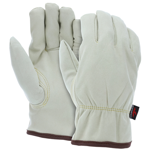 MCR Safety 3750M Beige PU/Nylon blend Drvr Red Fleece