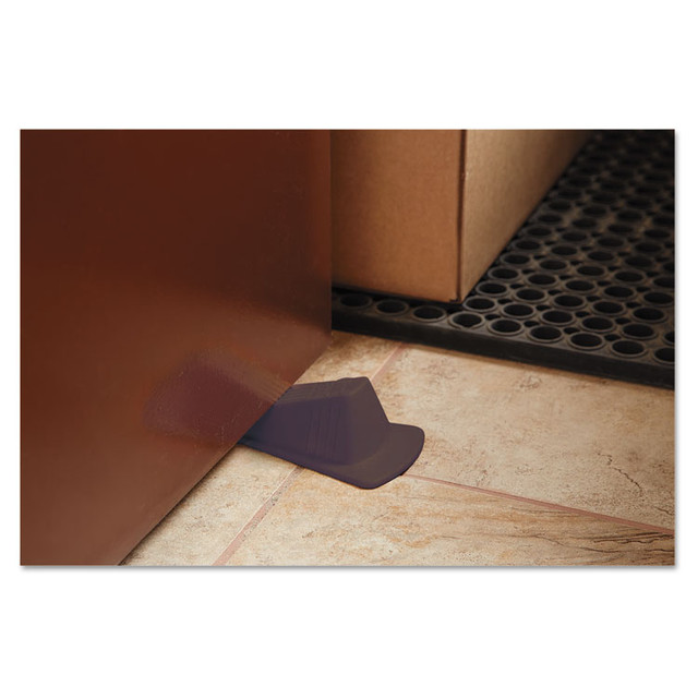 MASTER CASTER COMPANY 00969 Giant Foot Doorstop, No-Slip Rubber Wedge, 3.5w x 6.75d x 2h, Brown, 2/Pack